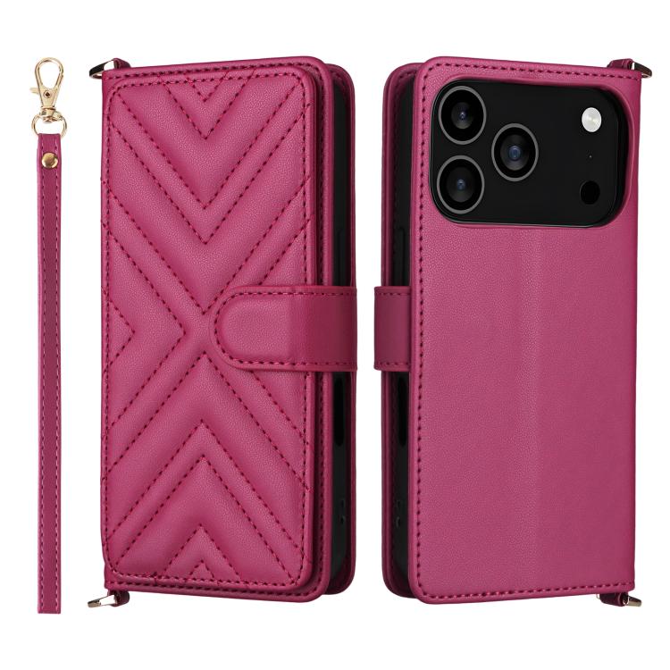 Multifunctional 6-Card Slots Leather Phone Case with Wrist Strap