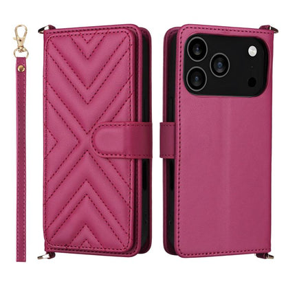 Multifunctional 6-Card Slots Leather Phone Case with Wrist Strap