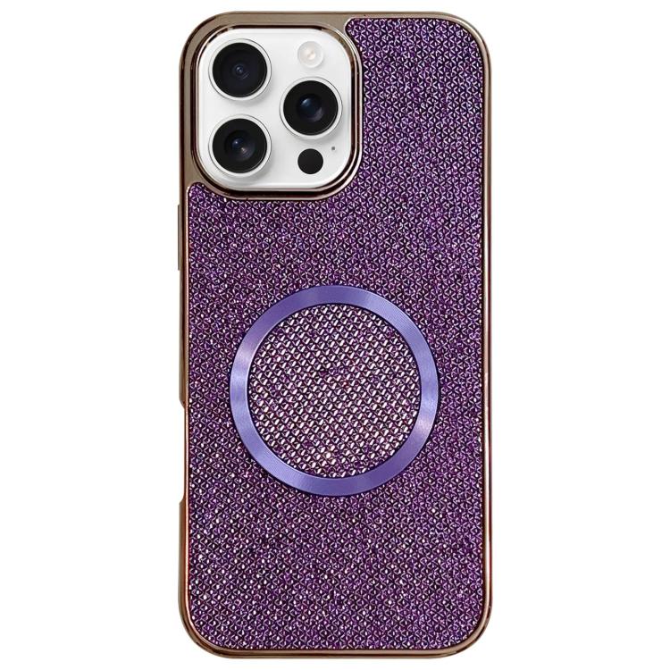 Electroplating PC Glitter Grain MagSafe Phone Case, For iPhone 18 Pro / 17 Pro, For iPhone 18 Pro Max/17 Pro Max, For iPhone 16 Pro Max, For iPhone 16 Pro