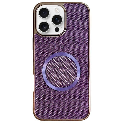 Electroplating PC Glitter Grain MagSafe Phone Case, For iPhone 18 Pro / 17 Pro, For iPhone 18 Pro Max/17 Pro Max, For iPhone 16 Pro Max, For iPhone 16 Pro