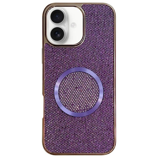 Electroplating PC Glitter Grain MagSafe Phone Case, For iPhone 16 Plus, For iPhone 16, For iPhone 15 Pro Max, For iPhone 15 Pro