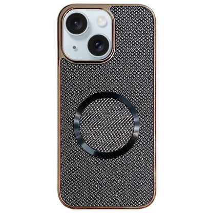 Electroplating PC Glitter Grain MagSafe Phone Case, For iPhone 15 Plus, For iPhone 15, For iPhone 14 Plus, For iPhone 14