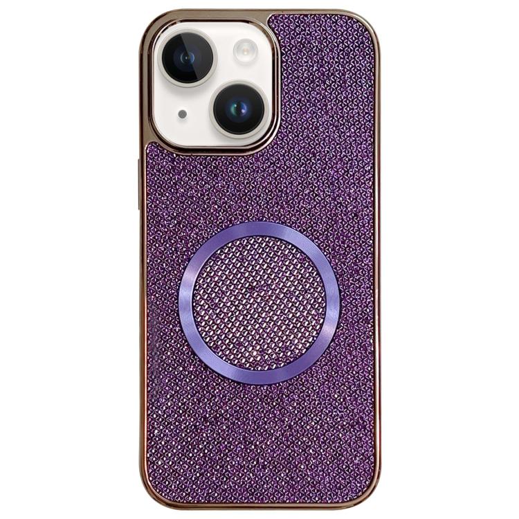 Electroplating PC Glitter Grain MagSafe Phone Case