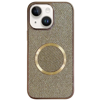 Electroplating PC Glitter Grain MagSafe Phone Case, For iPhone 15 Plus, For iPhone 15, For iPhone 14 Plus, For iPhone 14