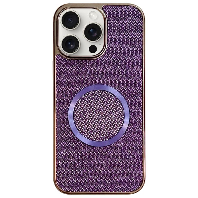 Electroplating PC Glitter Grain MagSafe Phone Case, For iPhone 14 Pro, For iPhone 14 Pro Max, For iPhone 13 Pro Max, For iPhone 13 Pro