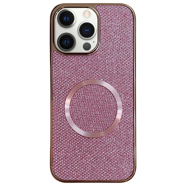 Electroplating PC Glitter Grain MagSafe Phone Case