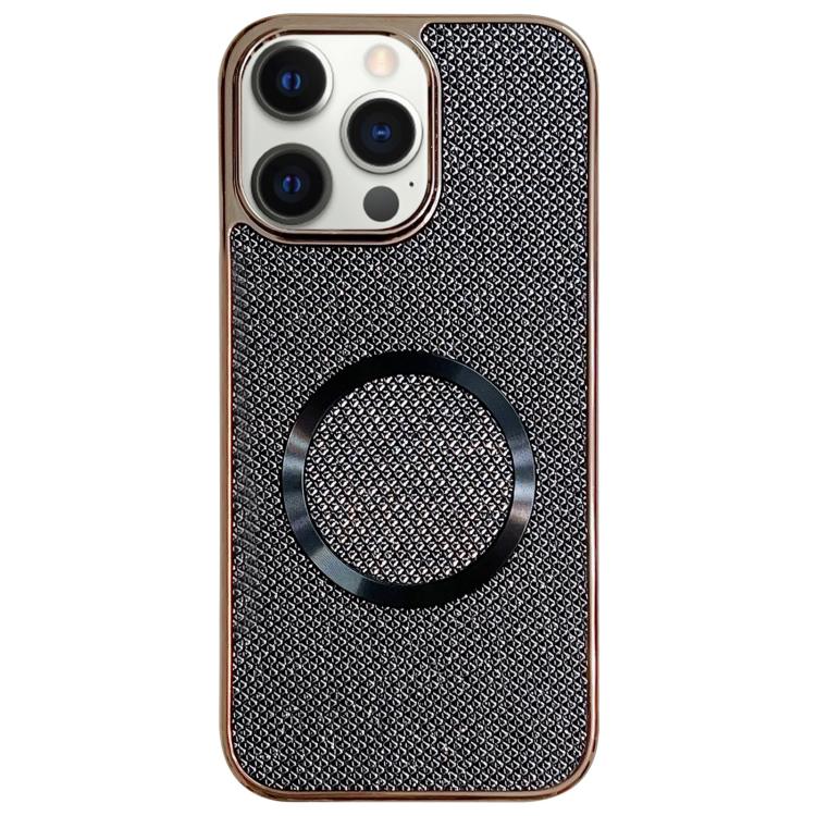 Electroplating PC Glitter Grain MagSafe Phone Case, For iPhone 13, For iPhone 12, For iPhone 12 Pro Max, For iPhone 12 Pro