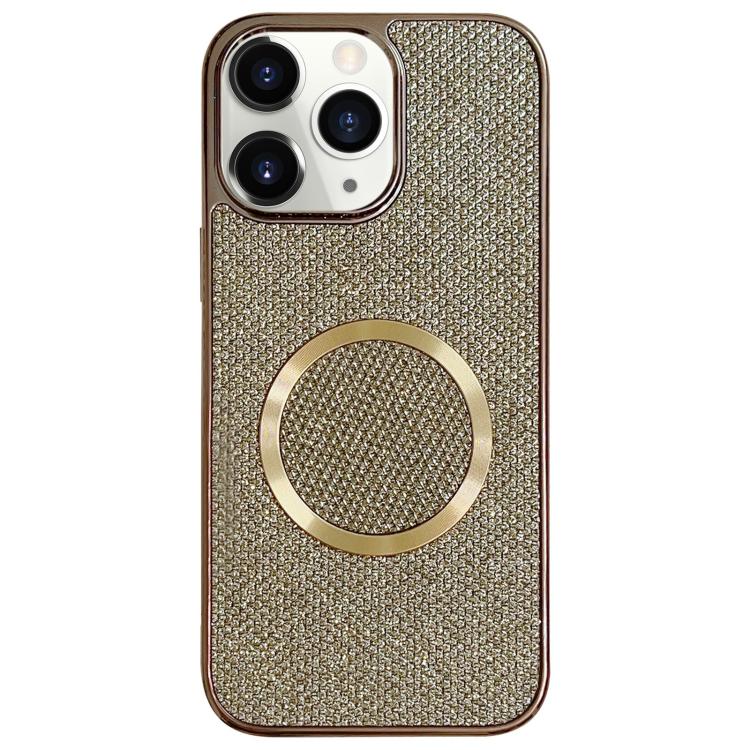 Electroplating PC Glitter Grain MagSafe Phone Case, For iPhone 11 Pro Max, For iPhone 11, For iPhone 11 Pro