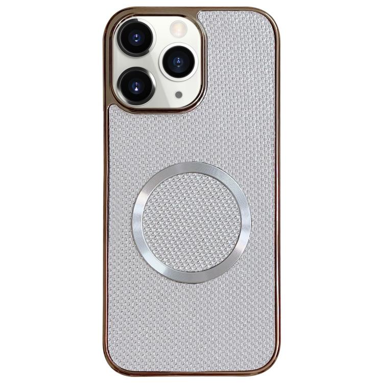 Electroplating PC Glitter Grain MagSafe Phone Case, For iPhone 11 Pro Max, For iPhone 11, For iPhone 11 Pro