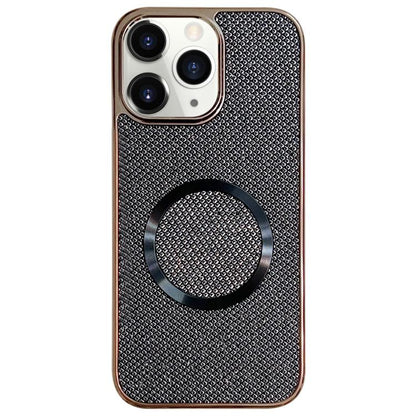 Electroplating PC Glitter Grain MagSafe Phone Case, For iPhone 11 Pro Max, For iPhone 11, For iPhone 11 Pro