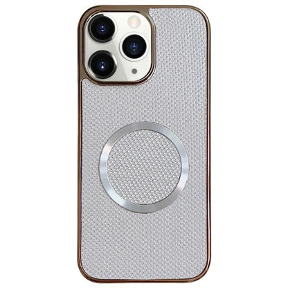Electroplating PC Glitter Grain MagSafe Phone Case, For iPhone 11 Pro Max, For iPhone 11, For iPhone 11 Pro
