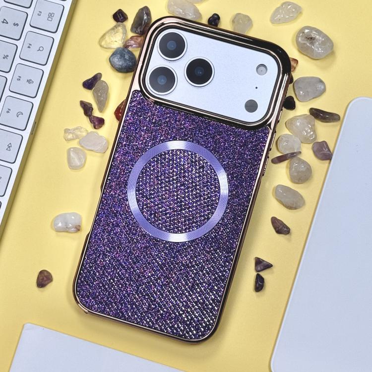 Electroplating PC Glitter Grain MagSafe Phone Case, For iPhone 18 Pro / 17 Pro, For iPhone 18 Pro Max/17 Pro Max, For iPhone 16 Pro Max, For iPhone 16 Pro