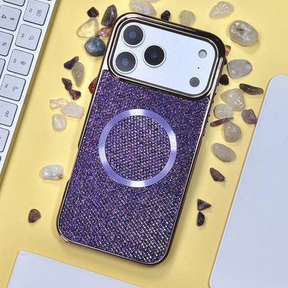 Electroplating PC Glitter Grain MagSafe Phone Case, For iPhone 18 Pro / 17 Pro, For iPhone 18 Pro Max/17 Pro Max, For iPhone 16 Pro Max, For iPhone 16 Pro