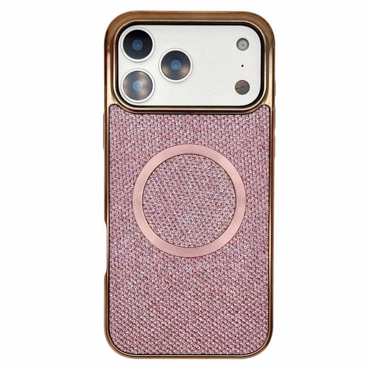 Electroplating PC Glitter Grain MagSafe Phone Case, For iPhone 17 Pro Max, For iPhone 17 Pro, For iPhone 16 Pro Max, For iPhone 16 Pro