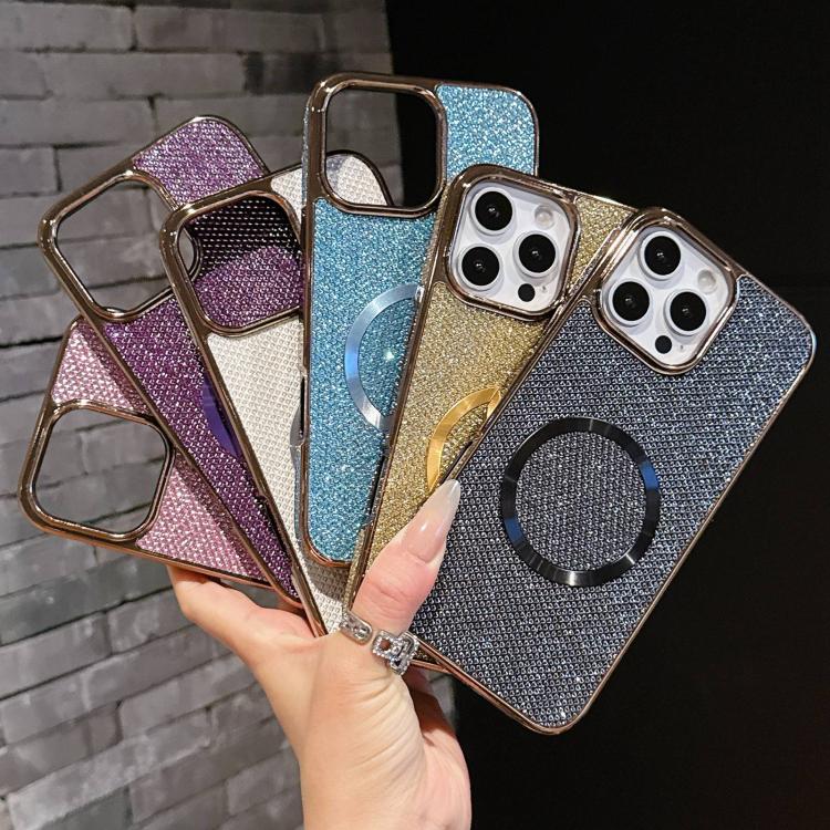 Electroplating PC Glitter Grain MagSafe Phone Case, For iPhone 18 Pro / 17 Pro, For iPhone 18 Pro Max/17 Pro Max, For iPhone 16 Pro Max, For iPhone 16 Pro