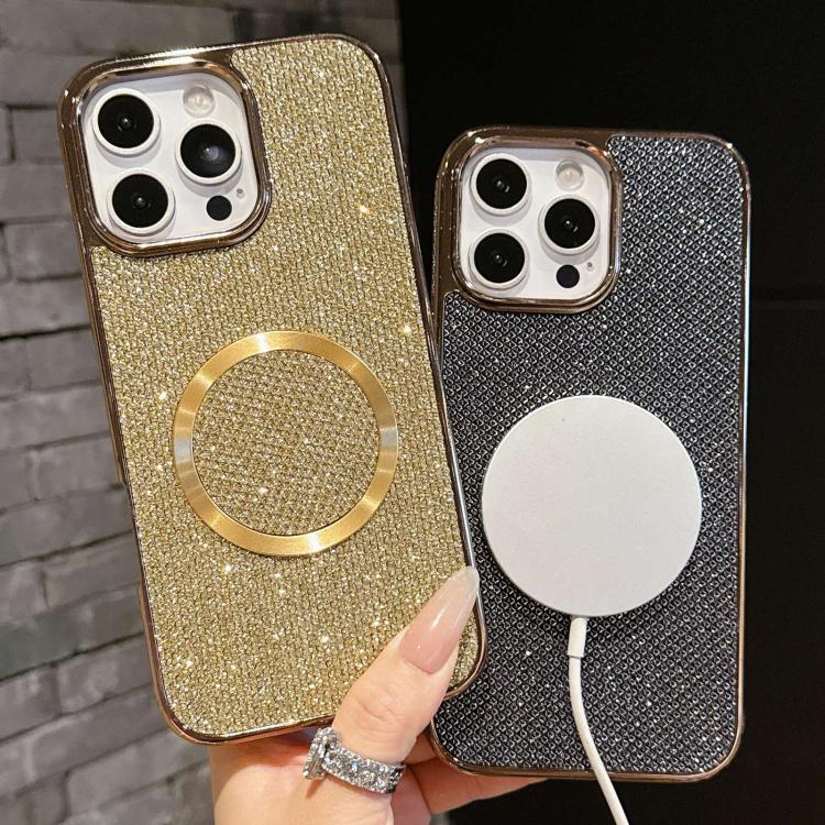Electroplating PC Glitter Grain MagSafe Phone Case