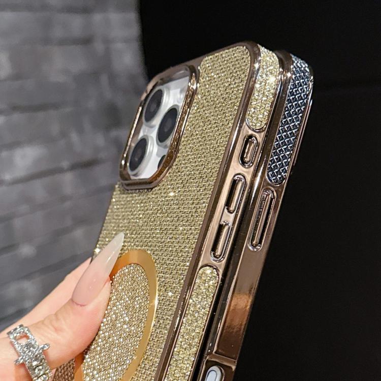 Electroplating PC Glitter Grain MagSafe Phone Case