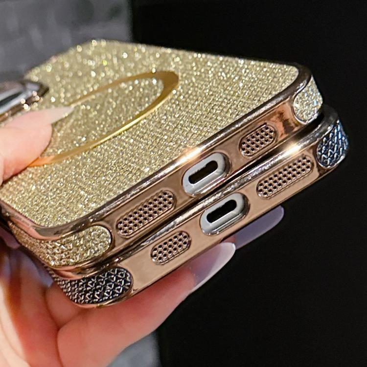 Electroplating PC Glitter Grain MagSafe Phone Case