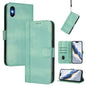 Line Splicing Buckle Retro Leather Phone Case, For iPhone X / XS, For iPhone XR, For iPhone XS Max