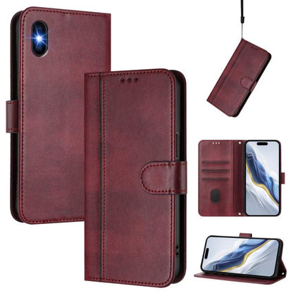 Line Splicing Buckle Retro Leather Phone Case, For iPhone X / XS, For iPhone XR, For iPhone XS Max