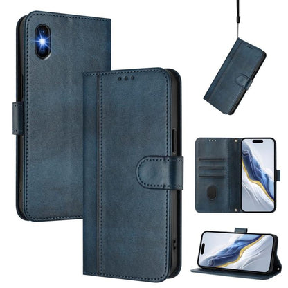 Line Splicing Buckle Retro Leather Phone Case, For iPhone X / XS, For iPhone XR, For iPhone XS Max