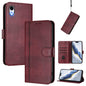 Line Splicing Buckle Retro Leather Phone Case, For iPhone X / XS, For iPhone XR, For iPhone XS Max