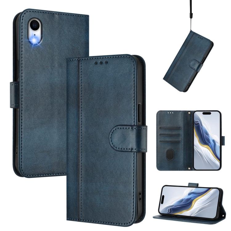 Line Splicing Buckle Retro Leather Phone Case, For iPhone X / XS, For iPhone XR, For iPhone XS Max