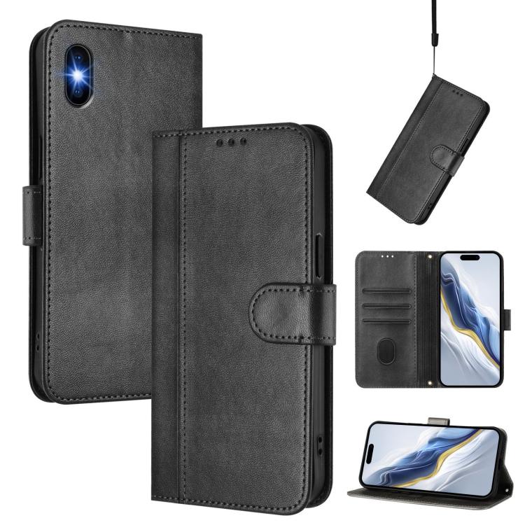 Line Splicing Buckle Retro Leather Phone Case, For iPhone X / XS, For iPhone XR, For iPhone XS Max