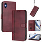 Line Splicing Buckle Retro Leather Phone Case, For iPhone X / XS, For iPhone XR, For iPhone XS Max