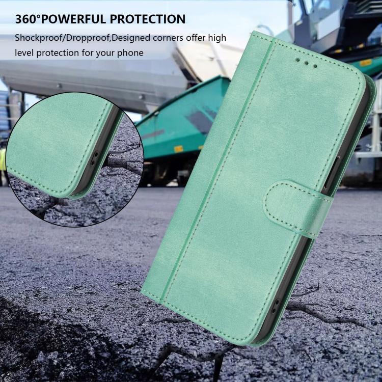 Line Splicing Buckle Retro Leather Phone Case, For iPhone 7 Plus / 8 Plus