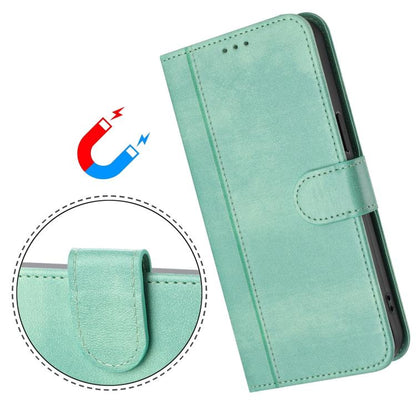 Line Splicing Buckle Retro Leather Phone Case, For iPhone 17, For iPhone Air, For iPhone 16 Pro Max