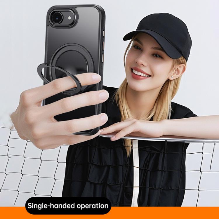 Gear 360 Rotation MagSafe Holder Phone Case, For iPhone 17e / 16e, For iPhone 16 Pro Max, For iPhone 16 Pro, For iPhone 16, For iPhone 15 Pro Max, For iPhone 15 Pro, For iPhone 15 Plus / 14 Plus, For iPhone 15