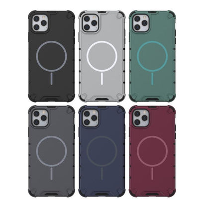 Grating Solid Color MagSafe Magnetic Phone Case, For iPhone 11 Pro Max, For iPhone 11