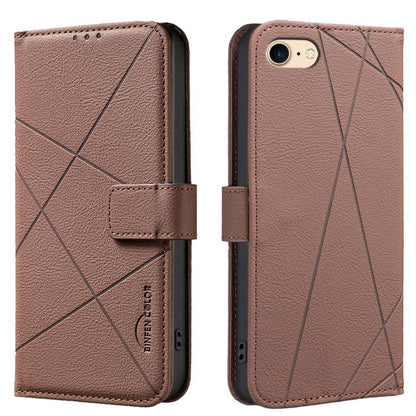 Geometric Pattern RFID Leather Phone Case, For iPhone 6 / 7 / 8 / SE, For iPhone 13 Pro Max, For iPhone 13 Pro, For iPhone 12 / 12 Pro