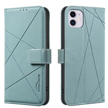 Geometric Pattern RFID Leather Phone Case, For iPhone 12 Pro Max, For iPhone 11 Pro Max, For iPhone 11, For iPhone 11 Pro