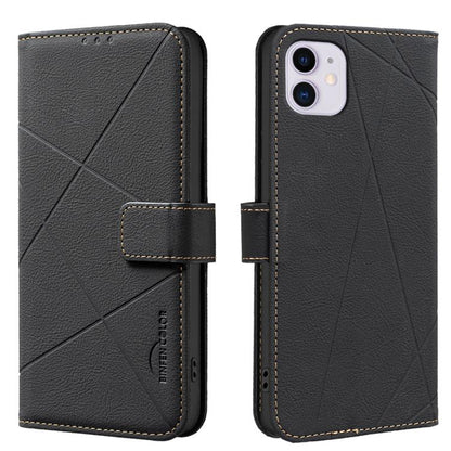 Geometric Pattern RFID Leather Phone Case, For iPhone 6 / 7 / 8 / SE, For iPhone 13 Pro Max, For iPhone 13 Pro, For iPhone 12 / 12 Pro