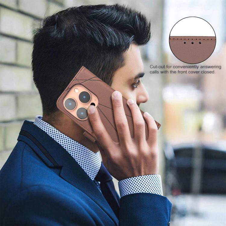 Geometric Pattern RFID Leather Phone Case, For iPhone 12 Pro Max, For iPhone 11 Pro Max, For iPhone 11, For iPhone 11 Pro