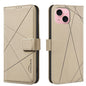 Geometric Pattern RFID Leather Phone Case, For iPhone 15, For iPhone 13 / 14, For iPhone 14 Pro, For iPhone 14 Pro Max