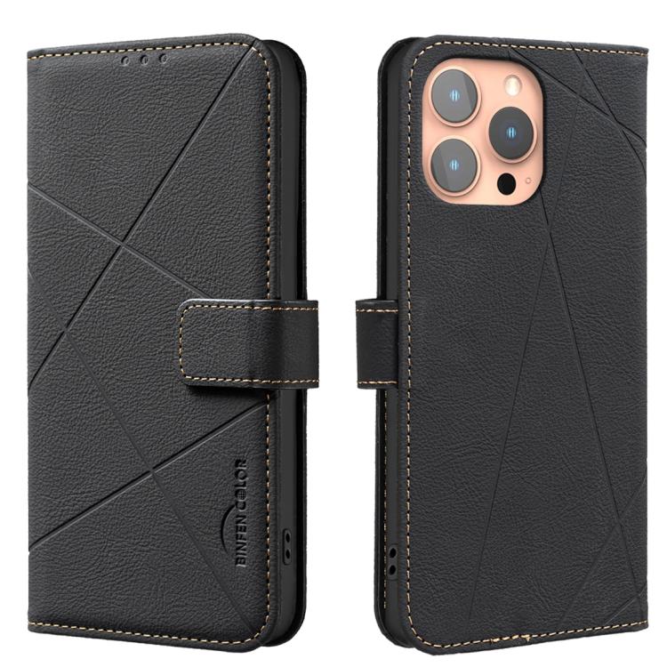 Geometric Pattern RFID Leather Phone Case, For iPhone 6 / 7 / 8 / SE, For iPhone 13 Pro Max, For iPhone 13 Pro, For iPhone 12 / 12 Pro