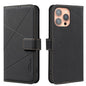 Geometric Pattern RFID Leather Phone Case, For iPhone 15, For iPhone 13 / 14, For iPhone 14 Pro, For iPhone 14 Pro Max