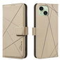 Geometric Pattern RFID Leather Phone Case, For iPhone 16, For iPhone 15 Pro Max, For iPhone 15 Pro, For iPhone 14 Plus / 15 Plus