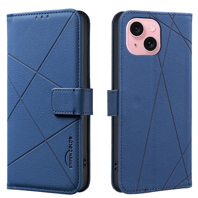 Geometric Pattern RFID Leather Phone Case, For iPhone 15, For iPhone 13 / 14, For iPhone 14 Pro, For iPhone 14 Pro Max