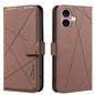 Geometric Pattern RFID Leather Phone Case, For iPhone 16, For iPhone 15 Pro Max, For iPhone 15 Pro, For iPhone 14 Plus / 15 Plus