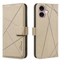 Geometric Pattern RFID Leather Phone Case, For iPhone 16, For iPhone 15 Pro Max, For iPhone 15 Pro, For iPhone 14 Plus / 15 Plus