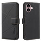 Geometric Pattern RFID Leather Phone Case, For iPhone 16e, For iPhone 16 Pro Max, For iPhone 16 Pro, For iPhone 16 Plus