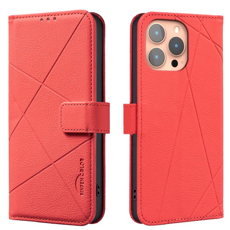 Geometric Pattern RFID Leather Phone Case, For iPhone 16e, For iPhone 16 Pro Max, For iPhone 16 Pro, For iPhone 16 Plus