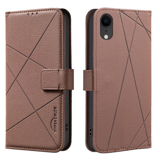 Geometric Pattern RFID Leather Phone Case, For iPhone XR, For iPhone XS Max, For iPhone 6 Plus / 7 Plus / 8 Plus