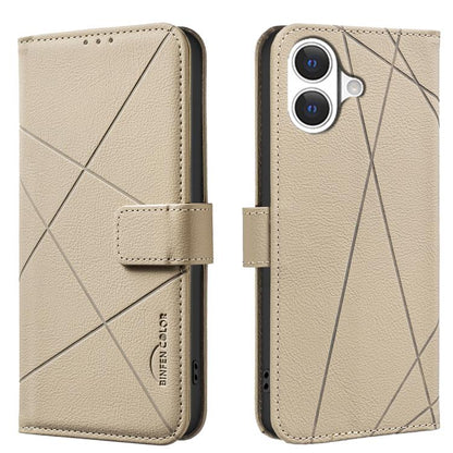 Geometric Pattern RFID Leather Phone Case, For iPhone 17 Pro Max, For iPhone 17 Pro, For iPhone 17, For iPhone Air