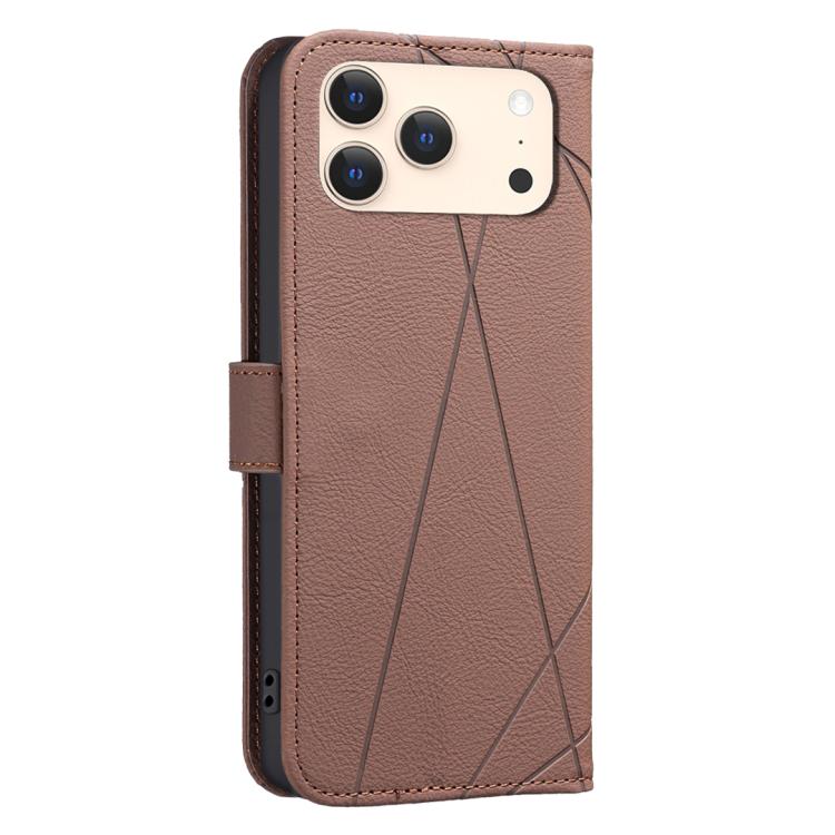 Geometric Pattern RFID Leather Phone Case, For iPhone 18 Pro/17 Pro, For iPhone 18 Pro Max/17 Pro Max, For iPhone 16e / 17e, For iPhone 17