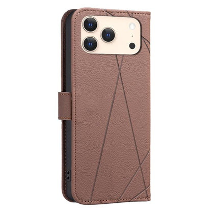 Geometric Pattern RFID Leather Phone Case, For iPhone 18 Pro/17 Pro, For iPhone 18 Pro Max/17 Pro Max, For iPhone 16e / 17e, For iPhone 17